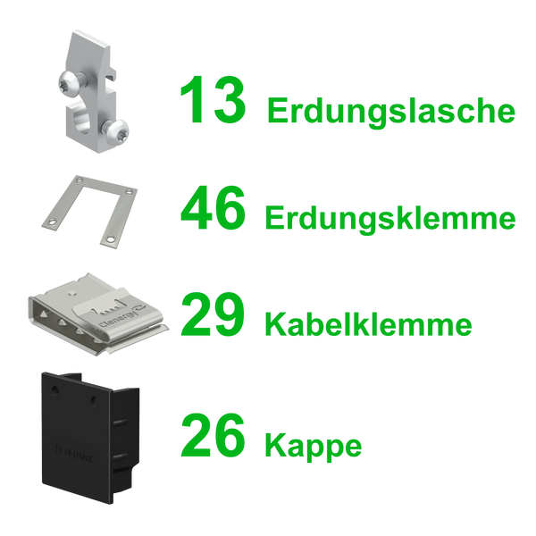 Clenergy SolarRoofPro 2.0 Montageset für 24 Modulen 10kWp